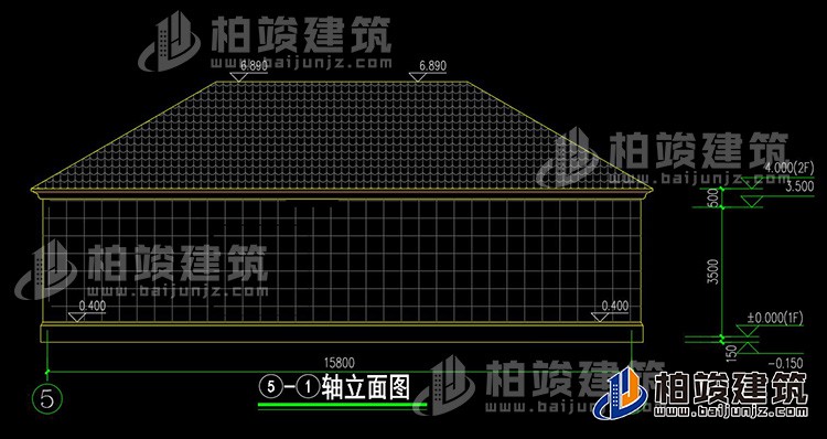 背立麵圖
