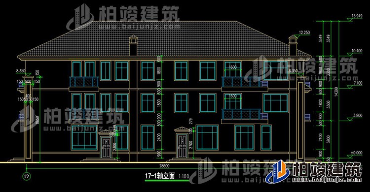 背立麵圖