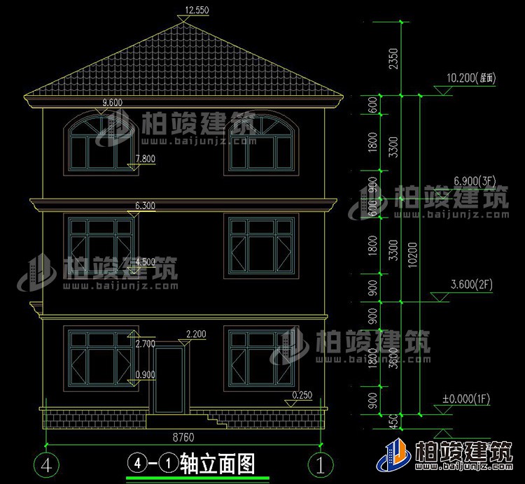 背立麵圖
